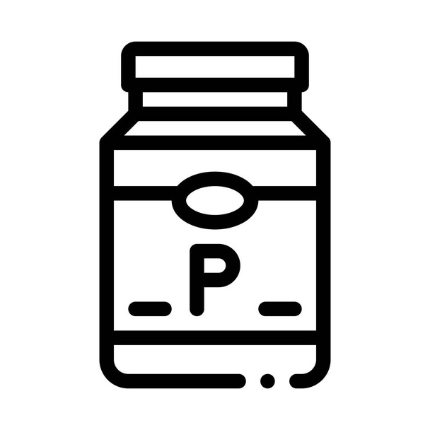 soy protein bottle icon vector. soy protein bottle sign. isolated contour symbol illustration - Vettoriali, immagini