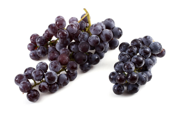 Black wine grape isolated on white - Valokuva, kuva