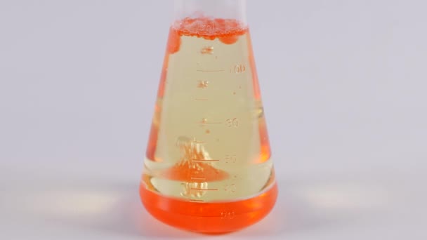 Science lava bottle through chemical reactions with bubbles in multiple colors - Felvétel, videó