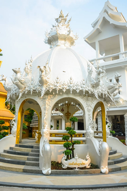 Thailand. Chiang Rai. A beautiful view of White Temple - Zdjęcie, obraz