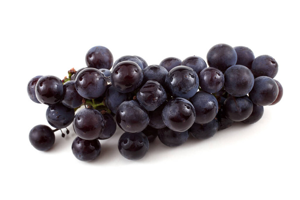 Black wine grape isolated on white - Fotografie, Obrázek