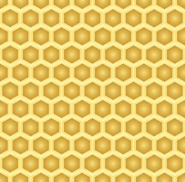 goud honingraat vector patroon achtergrond - Vector, afbeelding