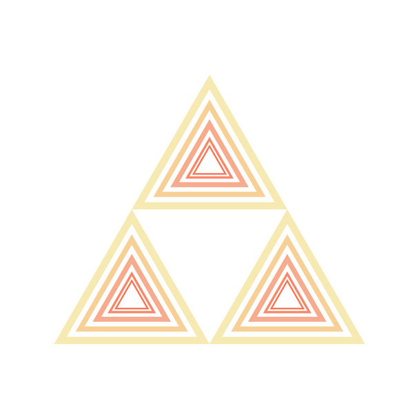 Δύναμη γεωμετρική ψευδαίσθηση ροζ τρίγωνο. Για σχέδιο αφίσας ή μπλούζας - Διάνυσμα, εικόνα