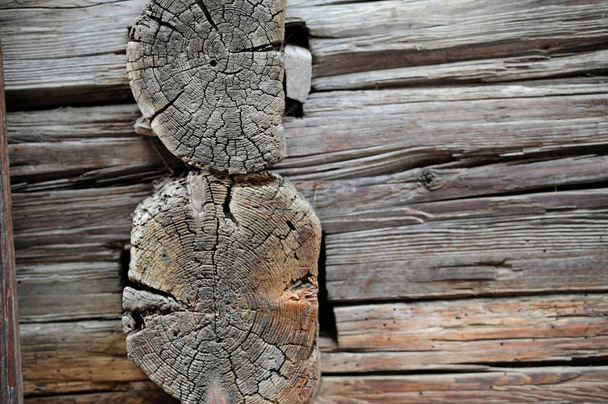 σύνδεση με ξύλο ή ένωση ξυλείας σε κορμό - Φωτογραφία, εικόνα
