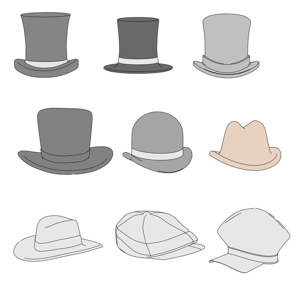 Мультяшне зображення капелюхів (аксесуари
) - Фото, зображення