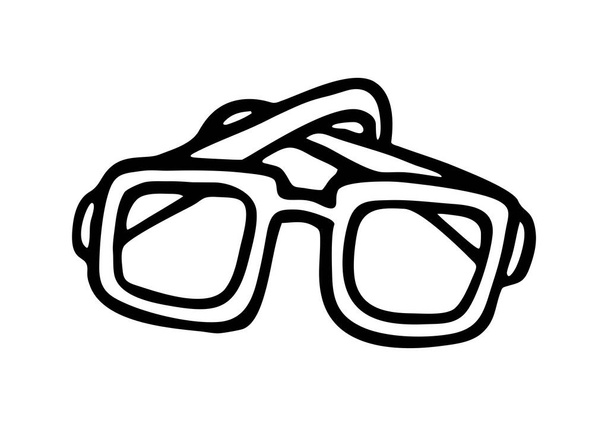 VINTAGE SUNGLASSES ON A WHITE BACKGROUND IN VECTOR - Vector, afbeelding