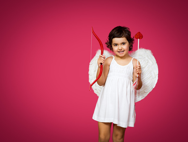 cupid little girl - Foto, afbeelding