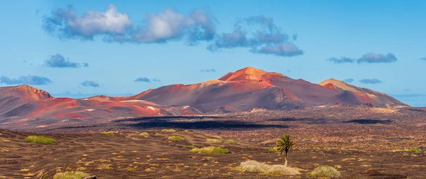 Maisema tulivuorilla Timanfayan kansallispuistossa, Lanzarote, Espanja - Valokuva, kuva