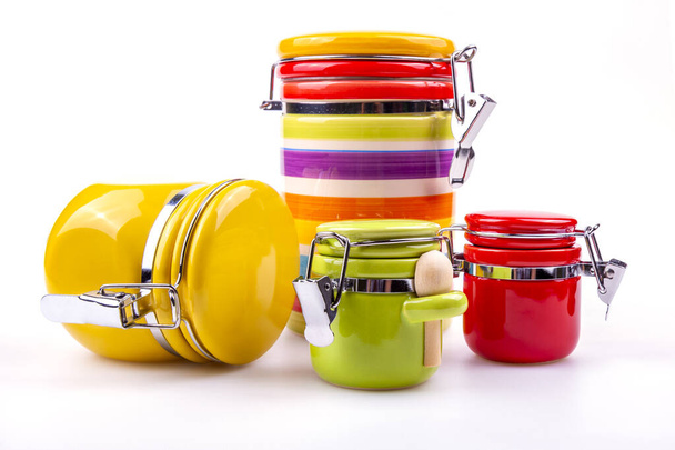 Multi-colored containers for bulk products or small items - Valokuva, kuva