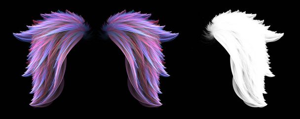 Barevná pohádková andělská křídla s ořezávací maskou - Fotografie, Obrázek