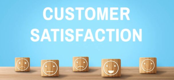 Klantbeoordeling tevredenheid feedback enquête concept. Gebruiker geven rating aan service-ervaring op online applicatie. Klant kan de kwaliteit van de dienstverlening die leidt tot reputatie ranking van het bedrijfsleven evalueren. - Foto, afbeelding
