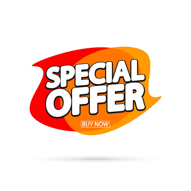 Special Offer, sale bubble banner design template, discount tag, app icon, vector illustration - Vector, Image