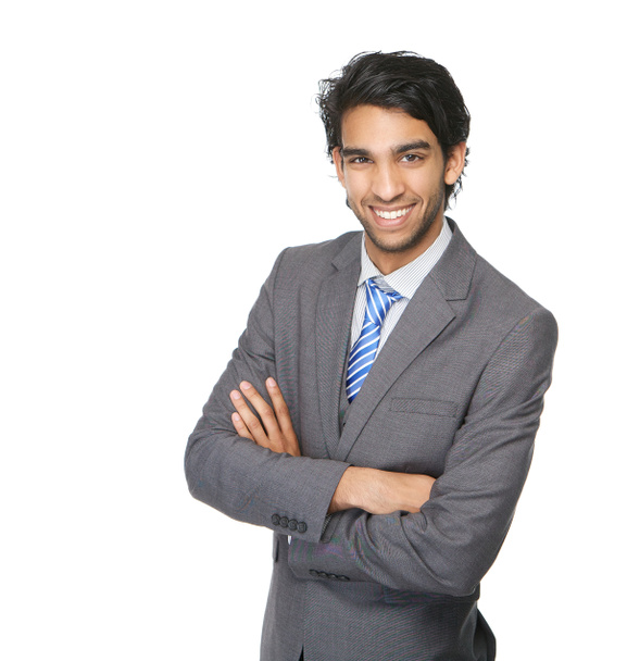 Smiling business man with arms crossed - Photo, Image
