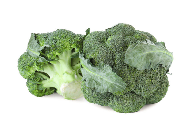 Fresh green broccoli isolated on white. Organic food - Foto, immagini