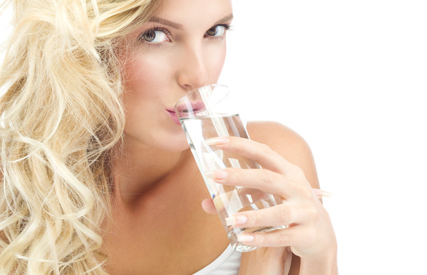 Woman drinking water - Foto, Imagem