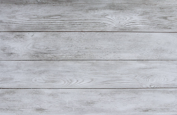 White hardwood background, blank copy space with horizontal lines, wooden texture, painted planks, table top for surface. For design in rustic or rural style - Zdjęcie, obraz