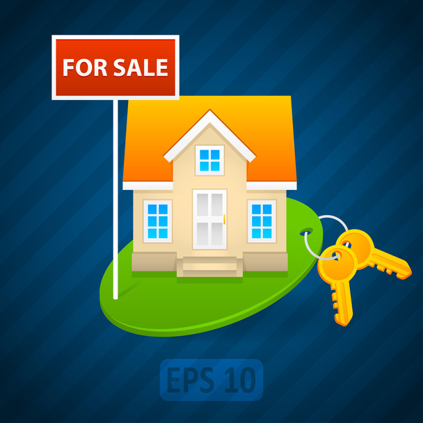 Концепция продажи загородных домов
 - Вектор,изображение