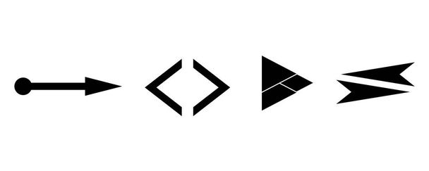Set di icone freccia nera - Vettoriali, immagini