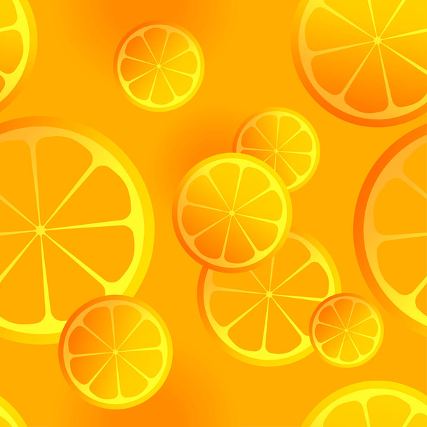 オレンジやレモンのシームレスなパターン - ベクター画像