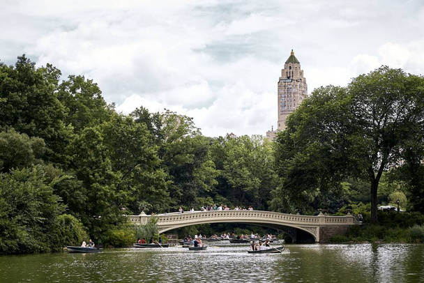 The bridge in Central Park in New York, USA - Fotó, kép