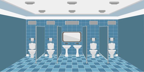 interiér veřejné toalety. s umyvadly - Fotografie, Obrázek