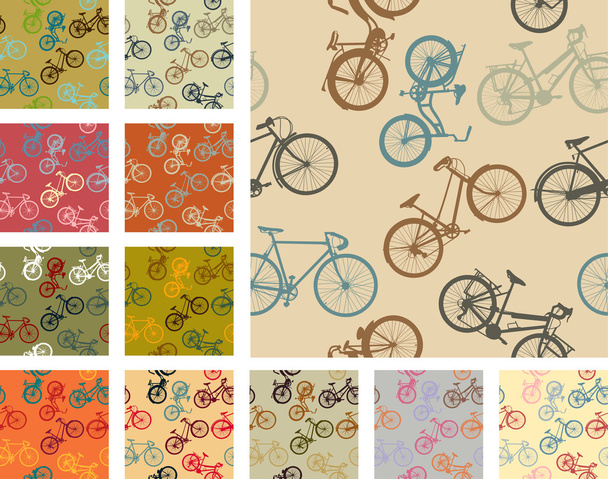 Bike pattern pack - Vettoriali, immagini