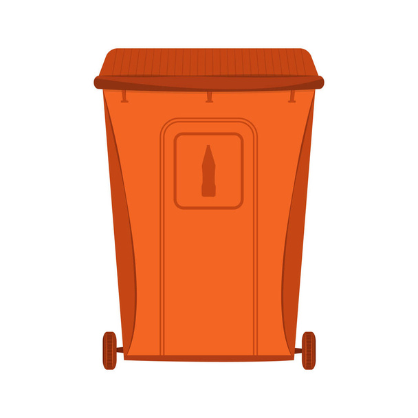 Trash Can. Recycling. Flat Element and Icon. Ecology Concept for Earth Hour, Earth Day, Ocean Day and other ECO dates. Vector Illustration. - Vector, Image
