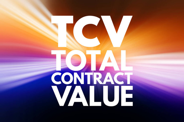 TCV - Total Contract Value acronym, business concept background - Photo, Image