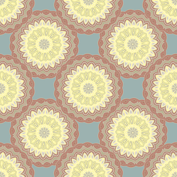 Vector background, seamless pattern Mandalas - Vetor, Imagem