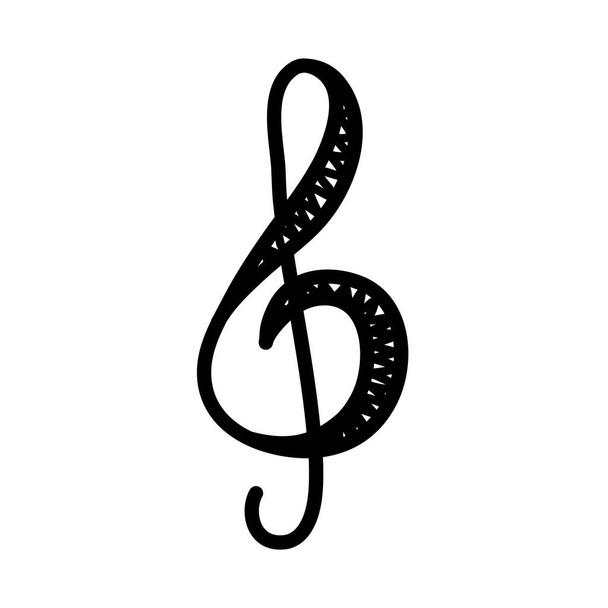 music note line style icon - Vector, Image