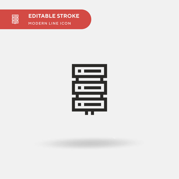 Database Simple vector icon. Illustration symbol design template for web mobile UI element. Perfect color modern pictogram on editable stroke. Database icons for your business project - Vector, Image