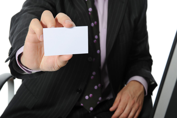 Businessman handing a blank - Photo, Image