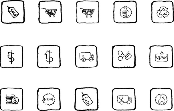 Sale and Shopping icons - Vector, Image