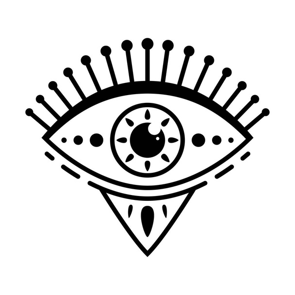 Látó szem szimbólum fehér háttér, vektor illusztráció - Vektor, kép