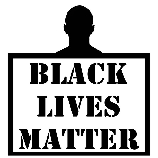 black lives matter icon and text  - Photo, Image