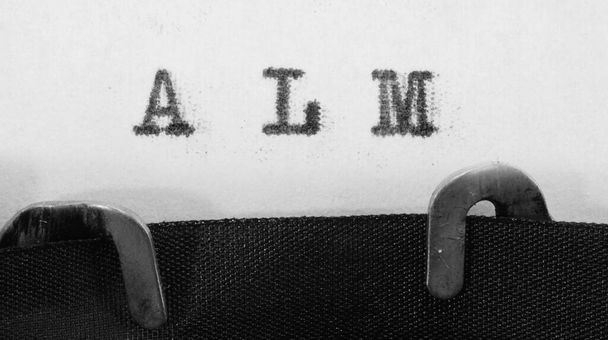 text ALM that means All Lives Matter on the old typewriter - Photo, Image