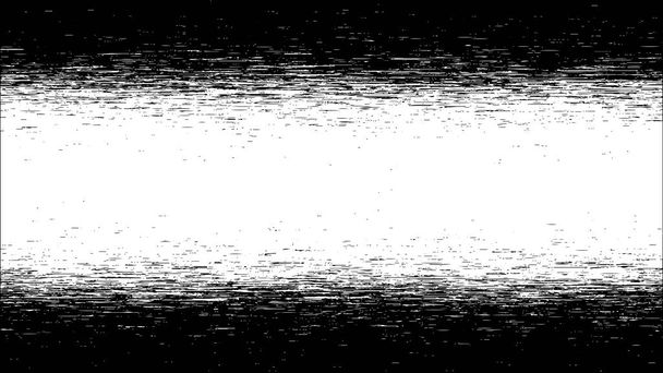 Glitch background. Abstract black and white digital noise effect, error signal, television technical problem. Vector illustration. - Vector, Image