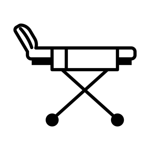 медицинские носилки икона, стиль линии
 - Вектор,изображение
