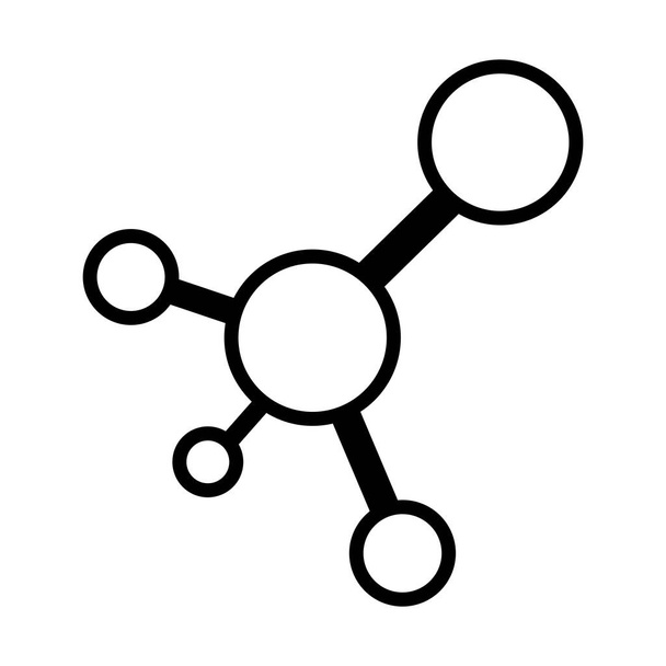 chemical bond icon, line style - Vector, Image