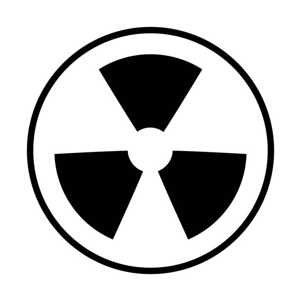 nuclear symbol icon, line style - Vector, Image