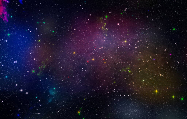 Beleza de infinitas estrelas cheias de universos.Arte cósmica, papel de parede de ficção científica
 - Foto, Imagem