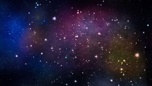 Yıldızları ve uzay arkaplanı olan bir galaksi. Gece gökyüzünün yıldızlı güzel arkaplanı - Fotoğraf, Görsel