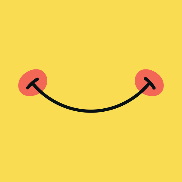 Glückliche Welt Lächeln Tag, lächelnd Nationales großes Glück Lustige Gedanken Emoji Gesicht Emotion Smiley Lachen Lippensymbol Lächelnde Lippen, Mund, Zunge Lustige Zähne Vektor lachen Cartoon Muster Lol lachen haha. - Vektor, Bild