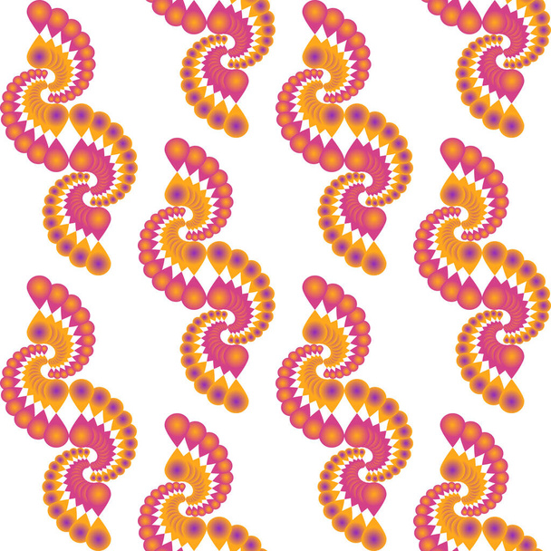 Fraktale Kunst nahtlose Muster. Vektor abstrakter Hintergrund für kreatives Design - Vektor, Bild