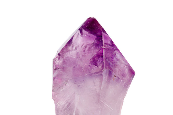 macro stone mineral amethyst on a white background close-up - Photo, Image
