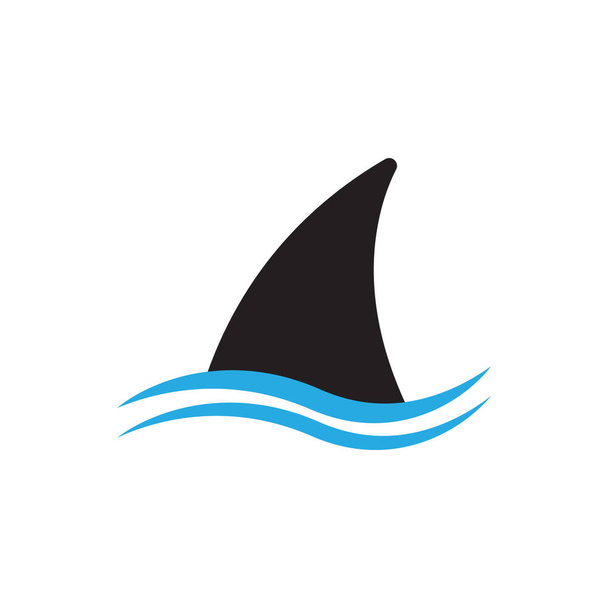 Ícone de vetor barbatana de tubarão
 - Vetor, Imagem