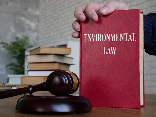 Prawo ochrony środowiska jest pokazane na zdjęciu konceptualnym firmy - Zdjęcie, obraz