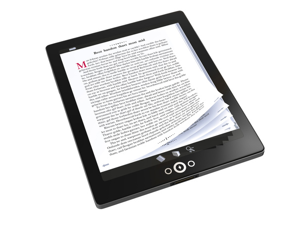 e-könyvek a tablet PC-n - Fotó, kép