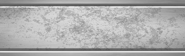 Панорамный металлический фон с ржавчиной - векторная иллюстрация
 - Вектор,изображение