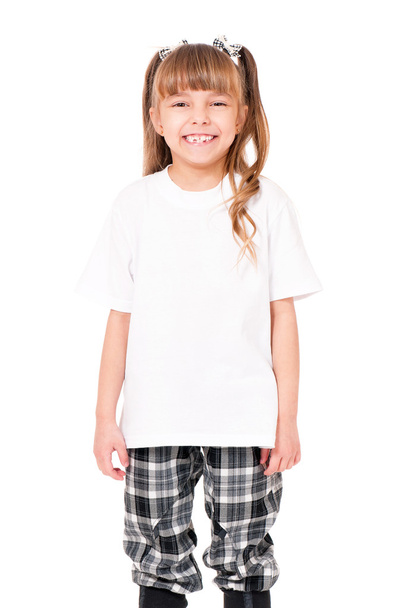 T-shirt on girl - Фото, изображение